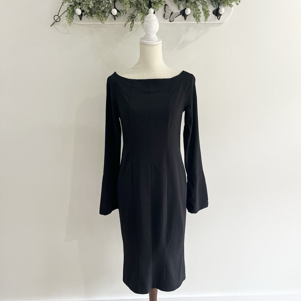 Elm Designs Black Knee Length Dress Pleated Size 1